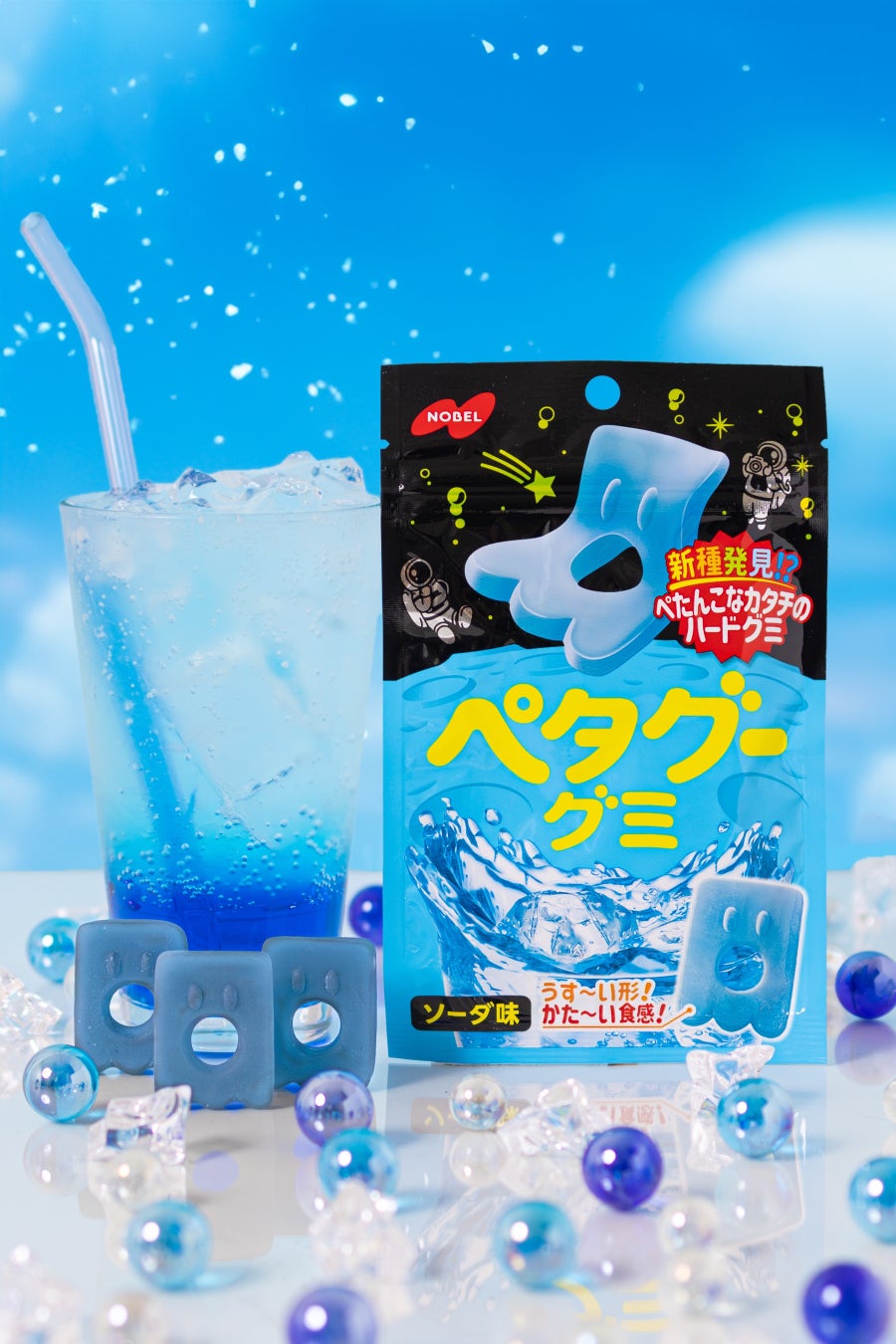 ノーベル製菓が「ペタグー ソーダ」を新発売、累計1億個突破の人気シリーズに新フレーバーが登場