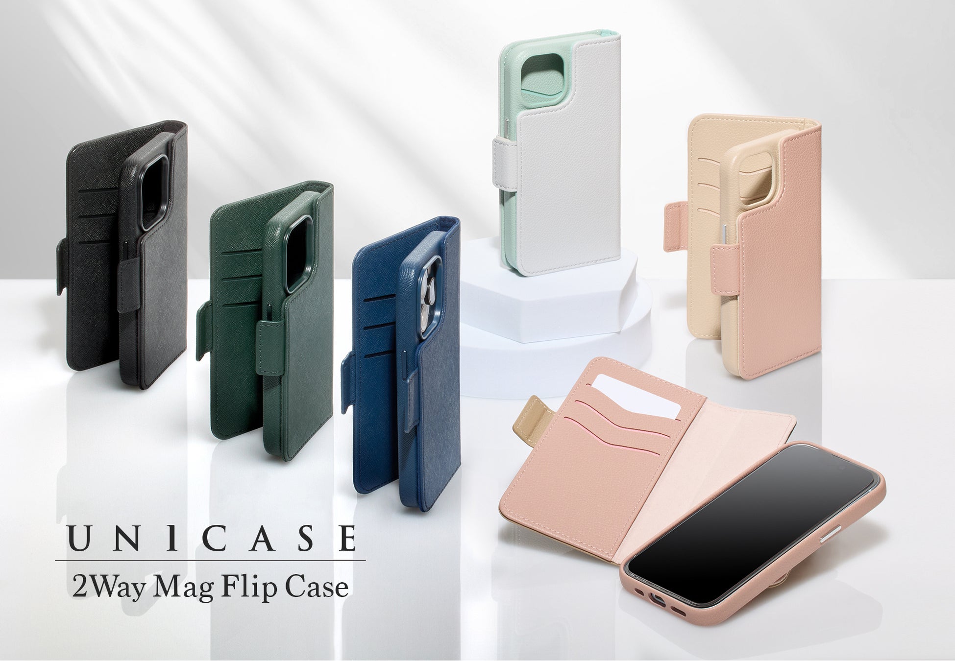 UNiCASEが2WAY仕様のMagSafe対応iPhoneケースを発売、手帳型と背面型の切り替えが可能に