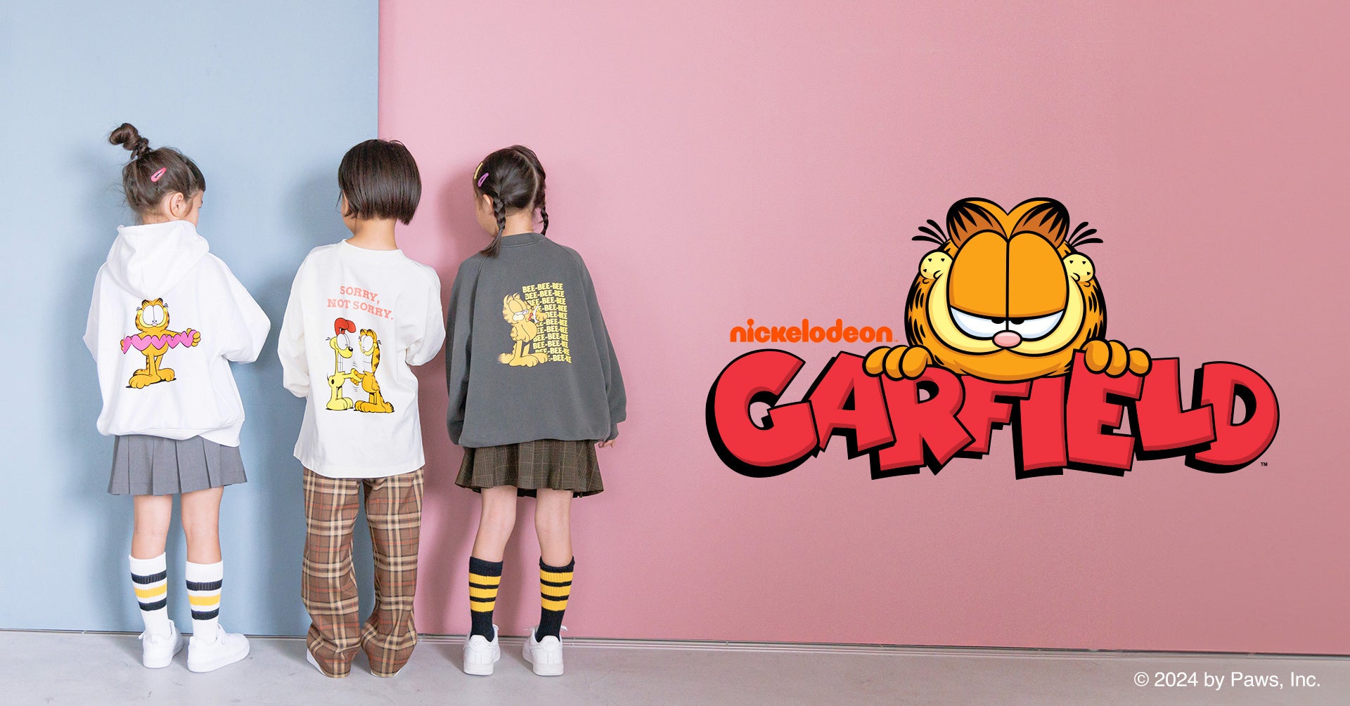 LOWRYS FARM KIDSがGARFIELDとコラボ、ポップで個性的なアイテム4型を8月23日から予約販売開始