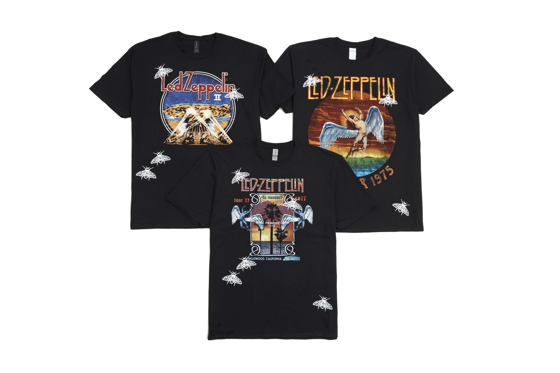 プリンチペプリヴェがLED ZEPPELINバンドTシャツをカスタマイズ、限定モデルを公式オンラインストアで販売開始