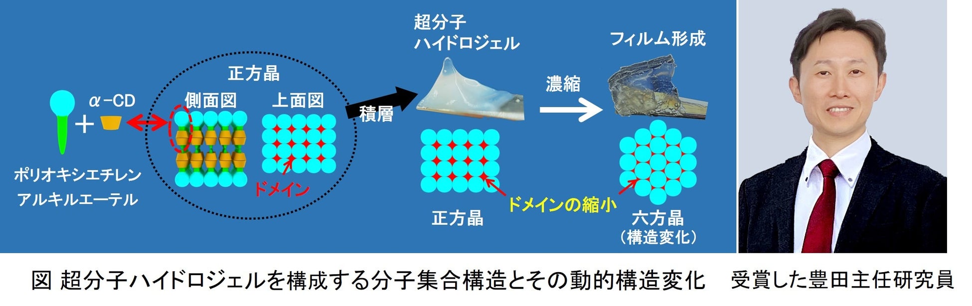 メナード化粧品が超分子ハイドロジェルの技術でRSC Advances Awardを受賞、ドラッグデリバリーへの応用期待