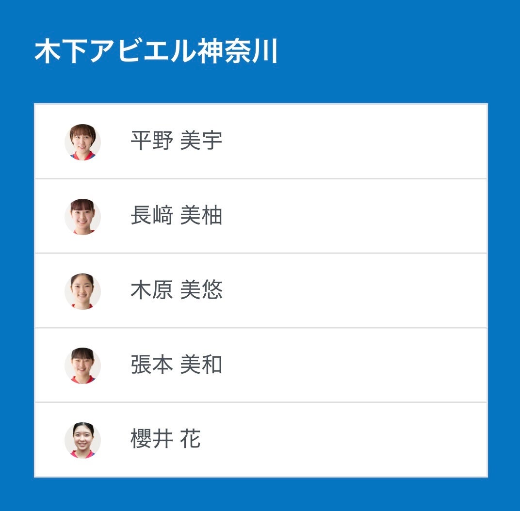 Tリーグが12月29日開催試合のベンチ入り選手を発表、木下アビエル神奈川対九州アスティーダ戦の注目選手に期待